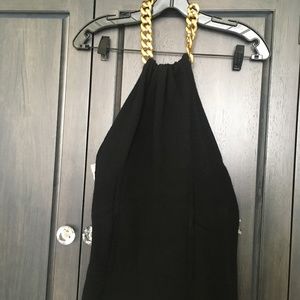 Milly cashmere sweater with chain halter top